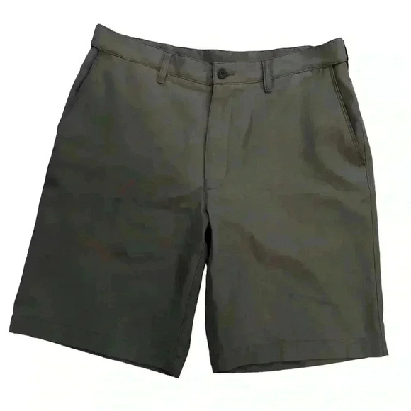 PGA Tour Mens 34 Gray Chino Flat Front Shorts polyester - Picture 1 of 6